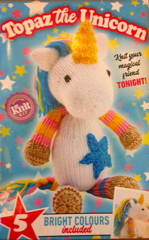 knit unicorn doll