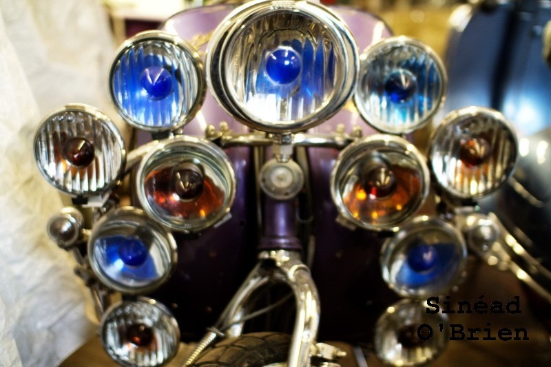 Scooter lamps close-up