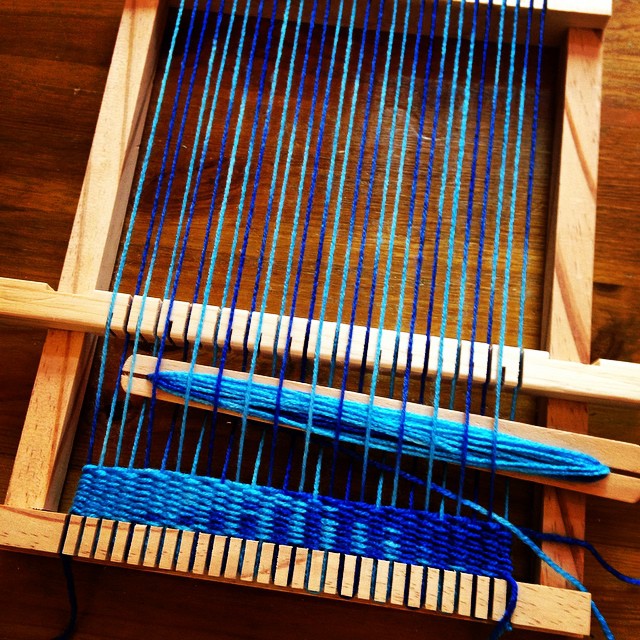 Ran out of craft projects so having a go at weaving for the first time. :-)