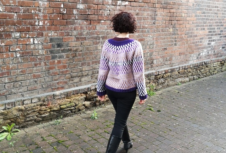 Back view of On Repeat pullover