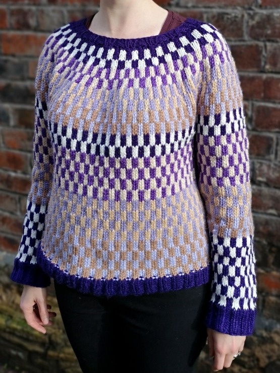 Close up of front of On Repeat Pullover