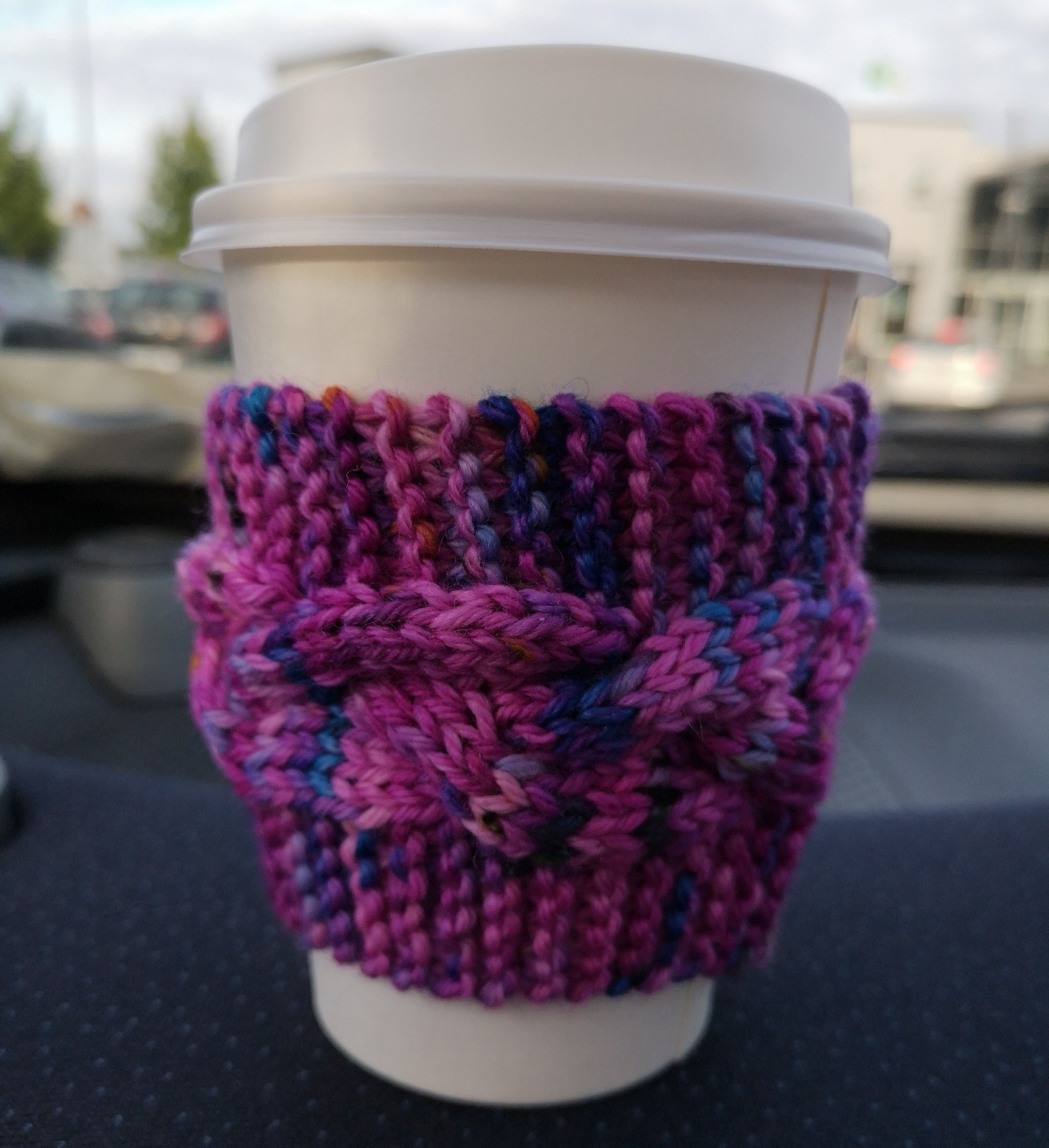 Cabled Cup Cozy